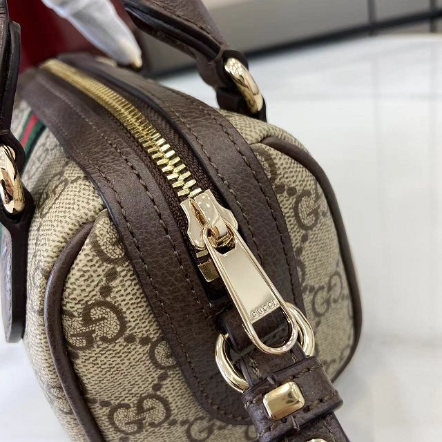 GG original fabric ophidia mini boston bag 838478 brown