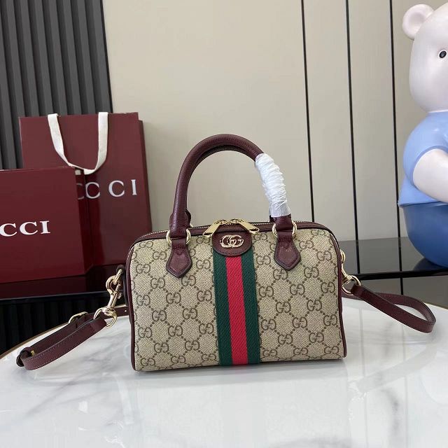 GG original fabric ophidia small boston bag 841294 bordeaux