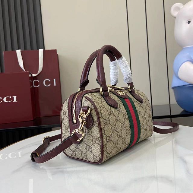 GG original fabric ophidia small boston bag 841294 bordeaux