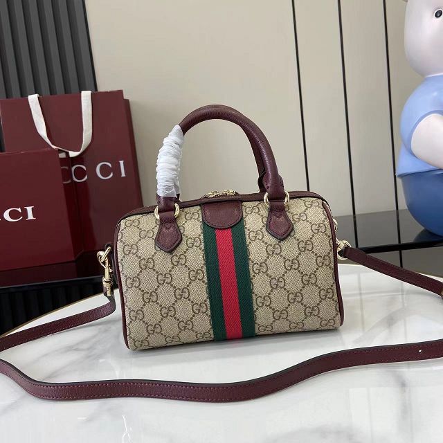 GG original fabric ophidia small boston bag 841294 bordeaux