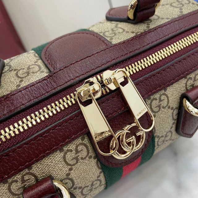 GG original fabric ophidia small boston bag 841294 bordeaux