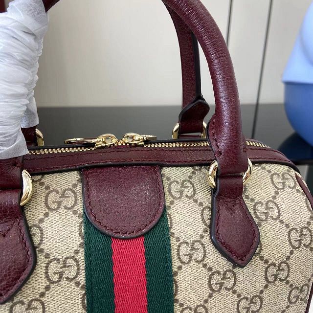 GG original fabric ophidia small boston bag 841294 bordeaux