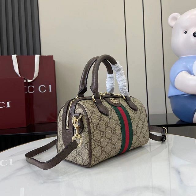 GG original fabric ophidia small boston bag 841294 brown
