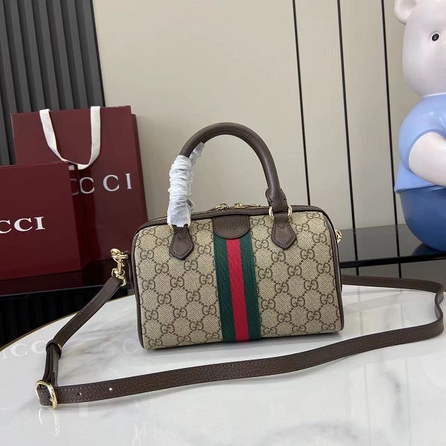 GG original fabric ophidia small boston bag 841294 brown