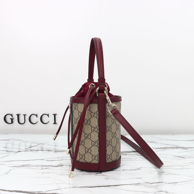 GG original fabric ophidia small bucket bag 838462 bordeaux