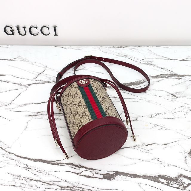 GG original fabric ophidia small bucket bag 838462 bordeaux