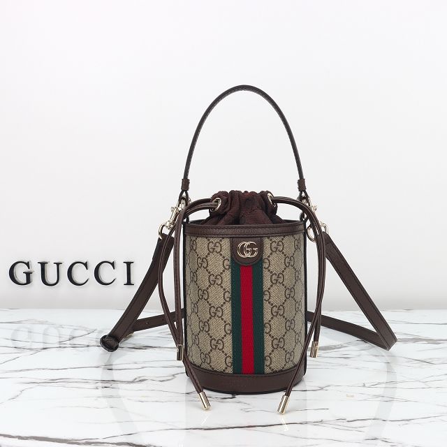 GG original fabric ophidia small bucket bag 838462 brown