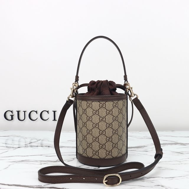 GG original fabric ophidia small bucket bag 838462 brown