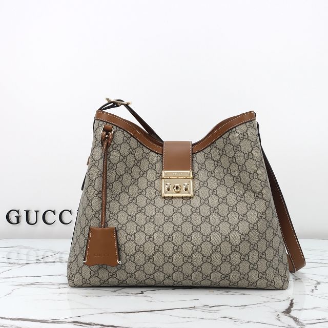 GG original fabric padlock large shoulder bag 839020 brown