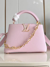 Louis vuitton original calfskin capucines BB handbag M14970 pink