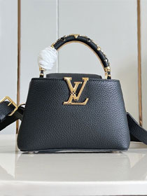 Louis vuitton original calfskin capucines BB handbag M14971 black