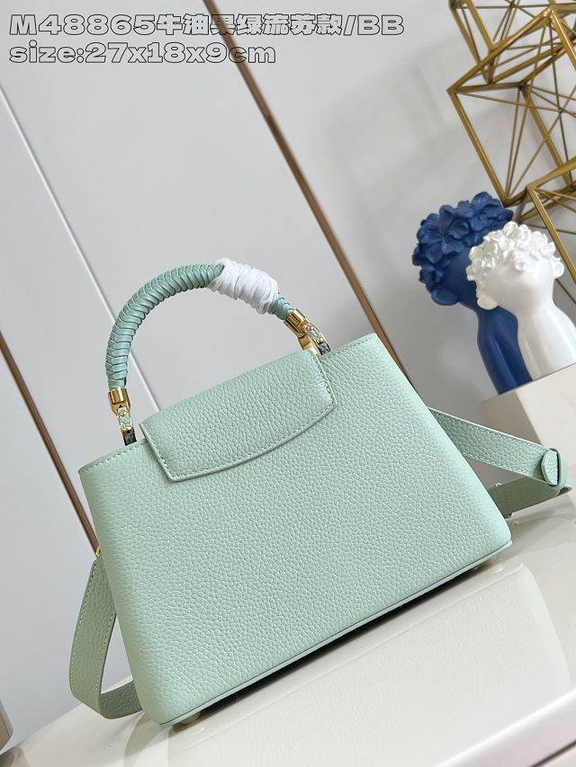 Louis vuitton original calfskin capucines BB handbag M15158 green