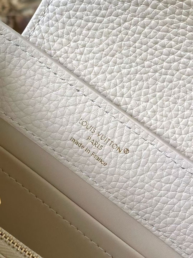 Louis vuitton original calfskin capucines east west mini M14393 white