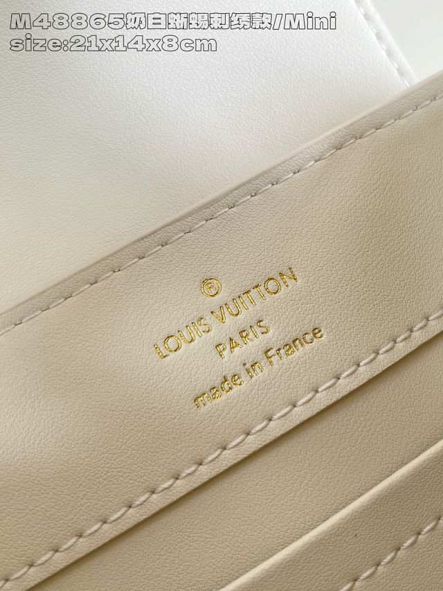 Louis vuitton original calfskin capucines mini handbag M14389 white