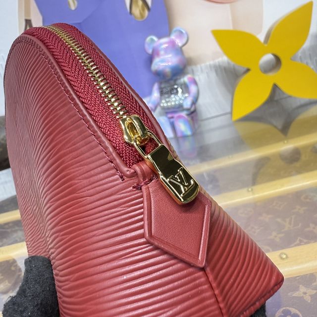 Louis vuitton original epi leather pochette cosmetique M15197 bordeaux