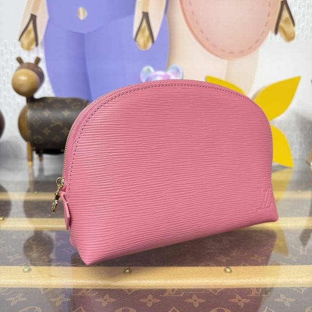 Louis vuitton original epi leather pochette cosmetique M15197 pink