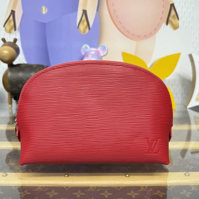 Louis vuitton original epi leather pochette cosmetique M15197 red