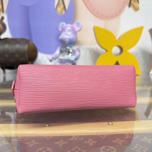Louis vuitton original epi leather pochette cosmetique M15201 pink
