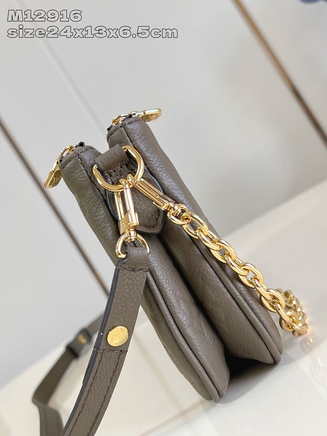 Louis vuitton original calfskin liv pochette M25816 smoke