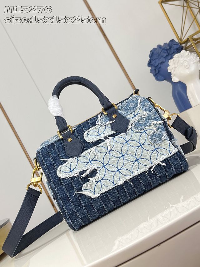 Louis vuitton original denim speedy 25 M15276 blue
