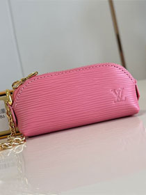 Louis vuitton original epi leather cosmetic lipstick pouch M25686 pink