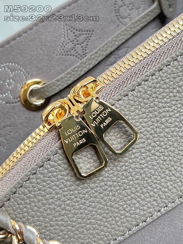 Louis vuitton original mahina leather bella tote bag M25876 smoke