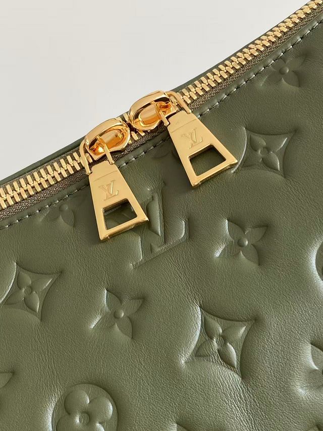 Louis vuitton original monogram calfskin coussin hobo MM M15228 green
