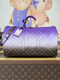 Louis vuitton original monogram canvas keepall 50 M41416 purple