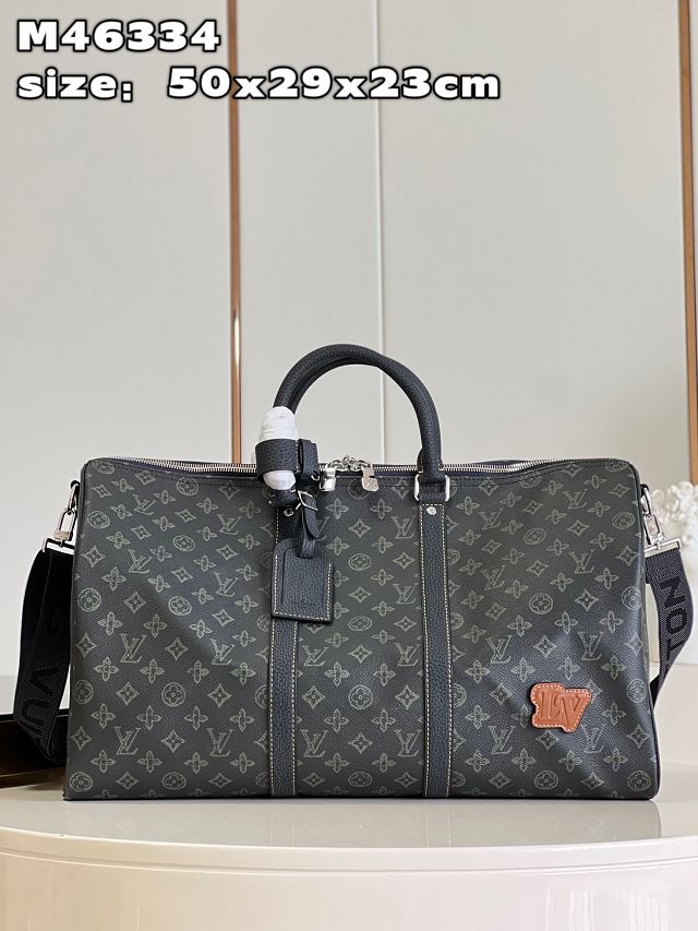 Louis vuitton original monogram eclipse keepall 50 M46334