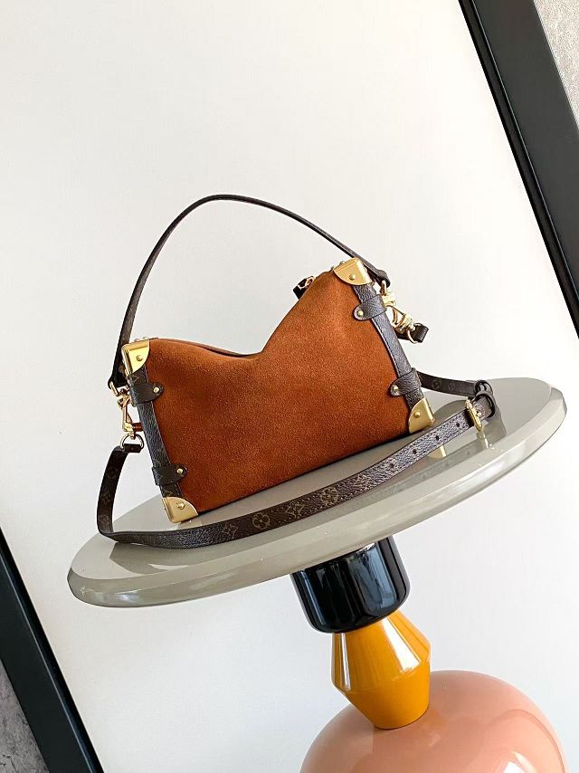 Louis vuitton original suede calfskin side trunk MM M15072 brown