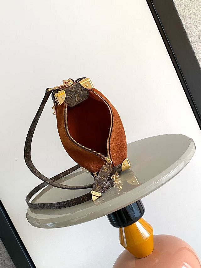 Louis vuitton original suede calfskin side trunk MM M15072 brown