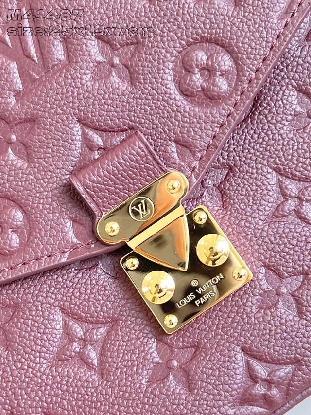 Louis vuitton original calfskin pochette metis M25939 garnet