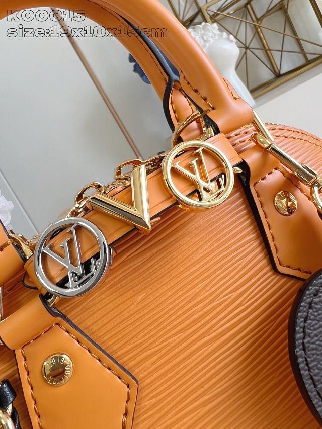 Louis vuitton original epi leather nano alma M14339 yellow