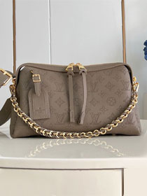 Louis vuitton original mahina leather hand it all PM M25904 smoke