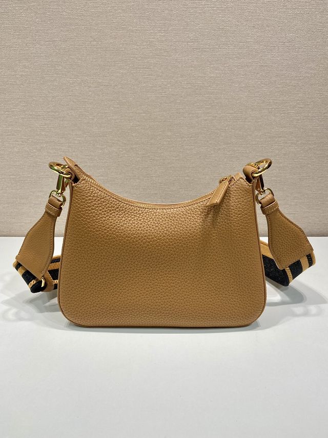 Prada original grained calfskin small shoulder bag 1BH193 caramel