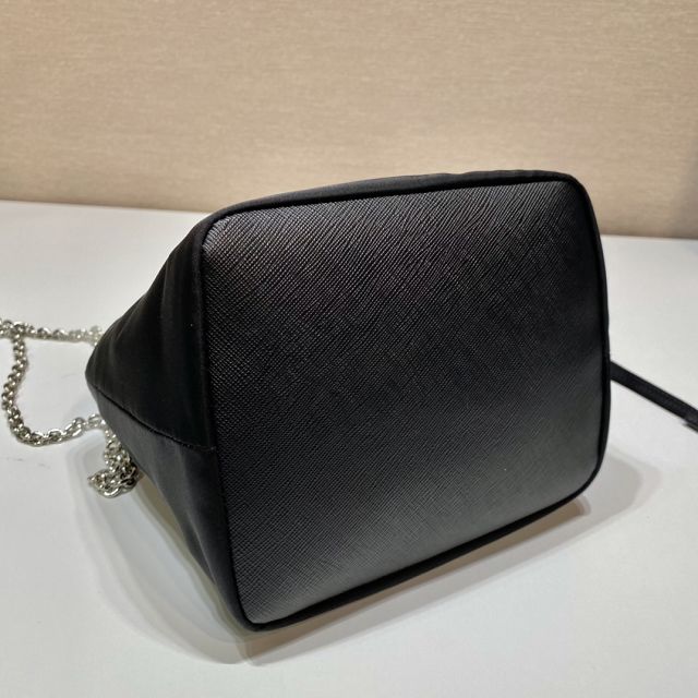 Prada original nylon basket bag 1BG036 black