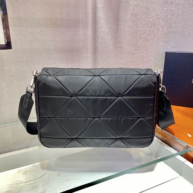 Prada original nylon large shoulder bag 1BD291 black