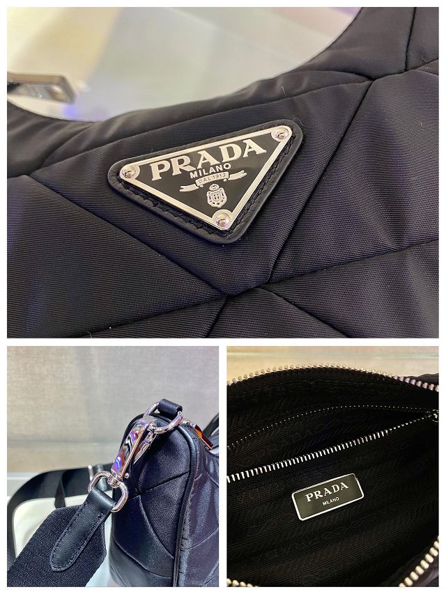 Prada original nylon small shoulder bag 1BC151 black