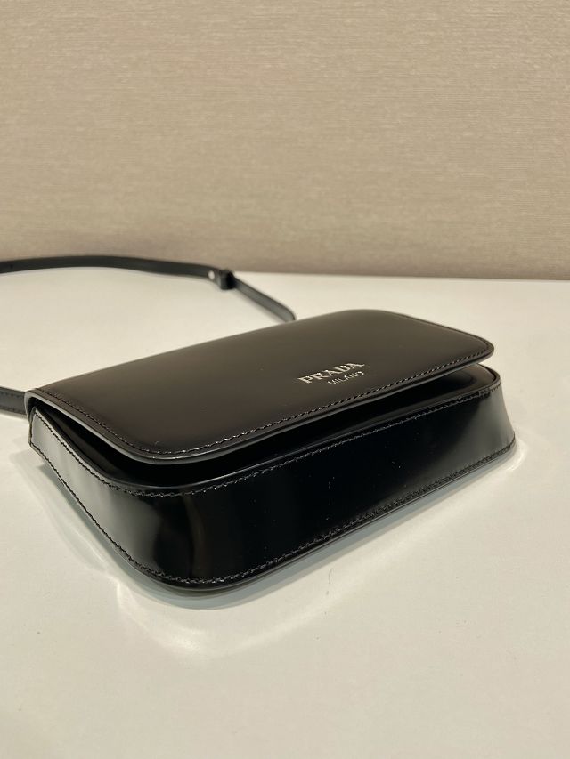 Prada original smooth calfskin small shoulder bag 2VD061 black