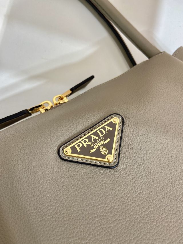 Prada original calfskin darling medium shoulder bag 1BA444 grey