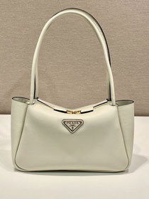 Prada original calfskin darling medium shoulder bag 1BA444 white