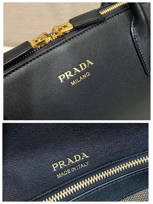 Prada original calfskin large tote bag 1BG506 black