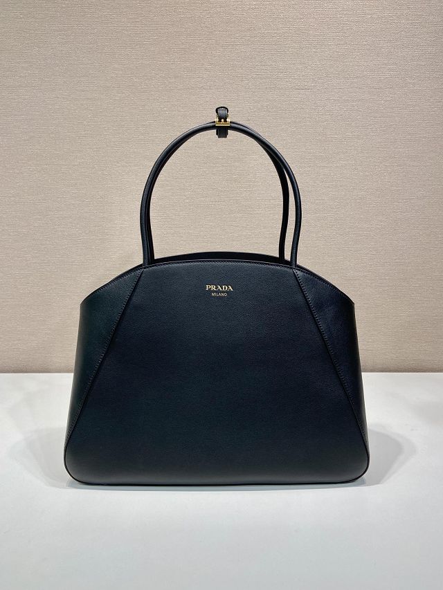 Prada original calfskin medium tote bag 1BG510 black