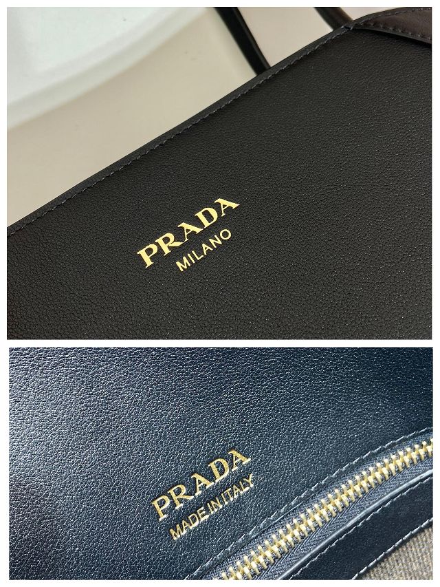 Prada original calfskin medium tote bag 1BG510 black