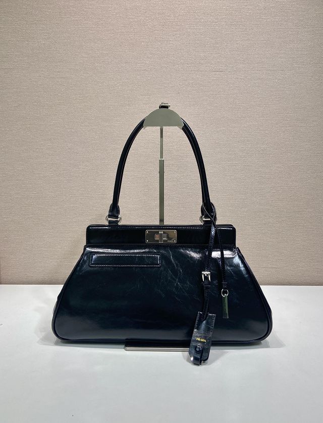 Prada original calfskin medium tote bag 1BA846 black