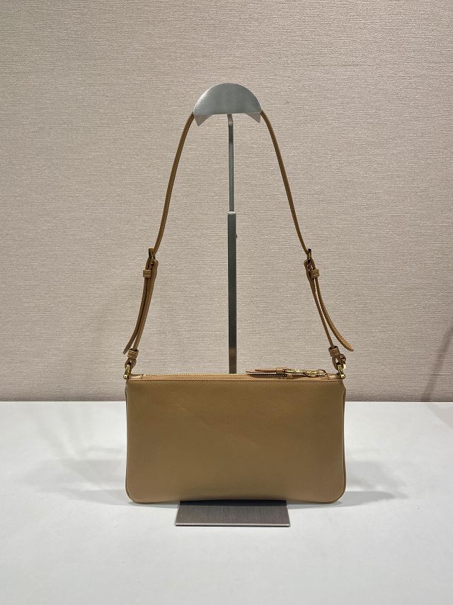 Prada original calfskin pouch 1BC238 brown