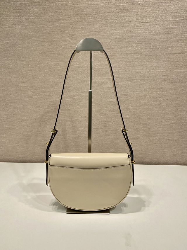 Prada original calfskin shoulder bag with flap 1BD365 beige