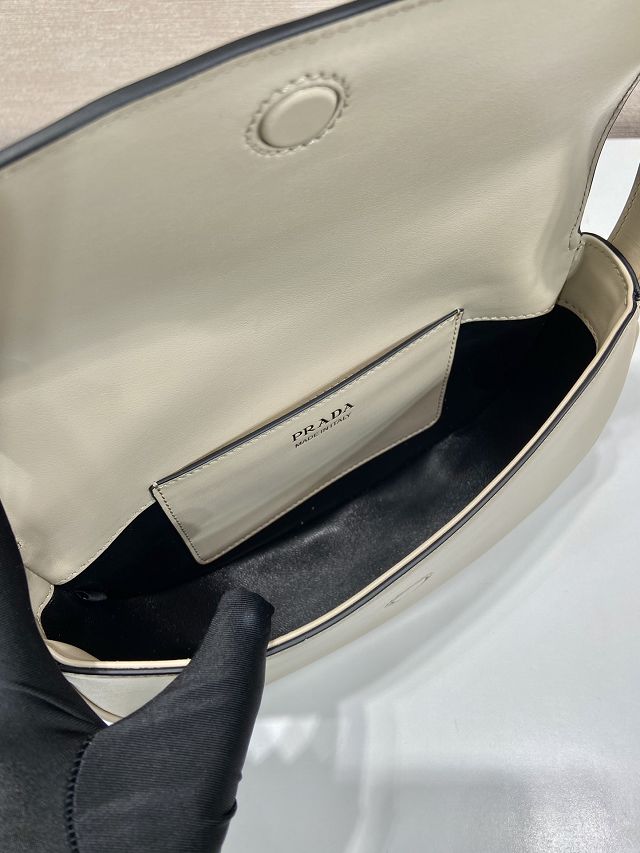 Prada original calfskin shoulder bag with flap 1BD365 beige