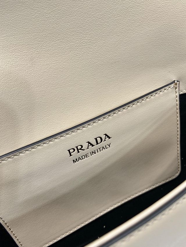 Prada original calfskin shoulder bag with flap 1BD365 beige