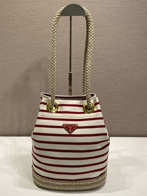 Prada original fabric mariner small bucket bag 1BE082 red